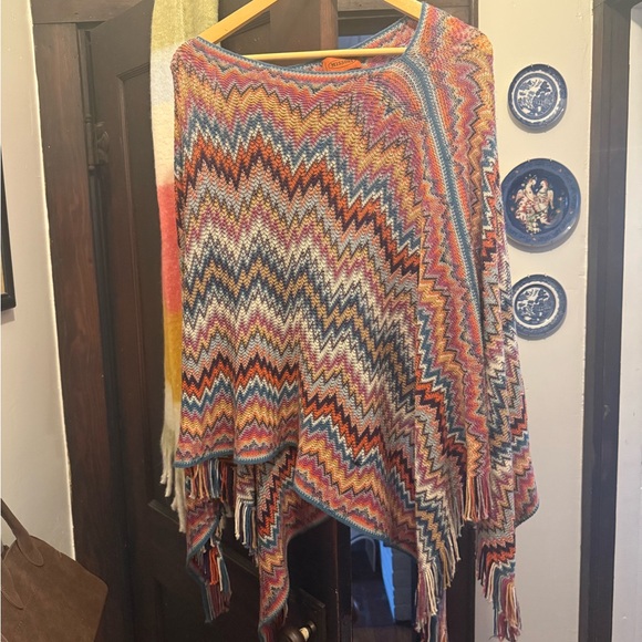 Missoni 100% Wool Poncho RARE VINTAGE - Picture 4 of 5